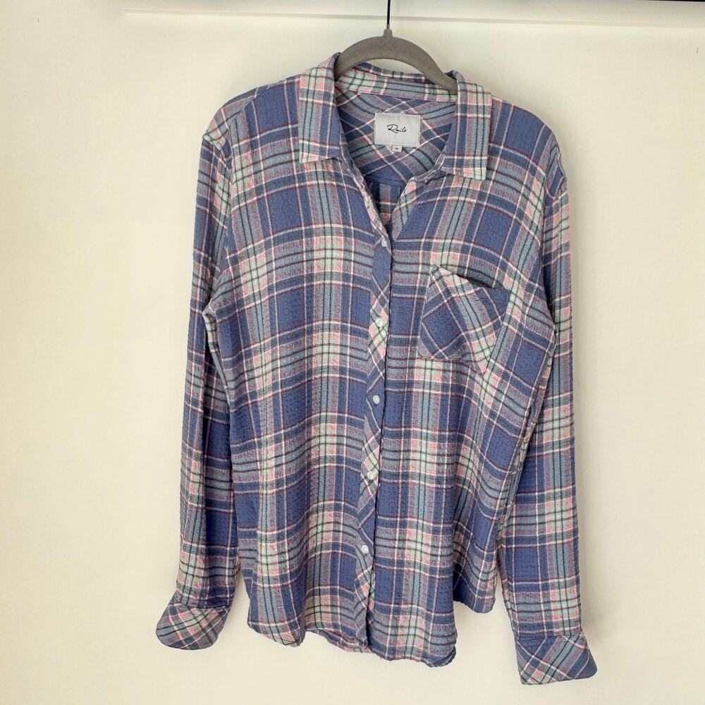 Rails Brady plaid shirt in blue mint rose M